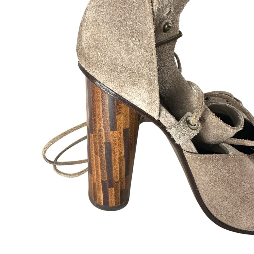 Free People Nouvella Wrap Suede Heels Size 38 - Picture 4 of 9